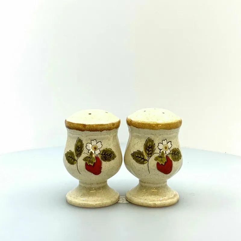 Vintage Mikasa Strawberry Festival Collectible Salt & Pepper Shakers Set