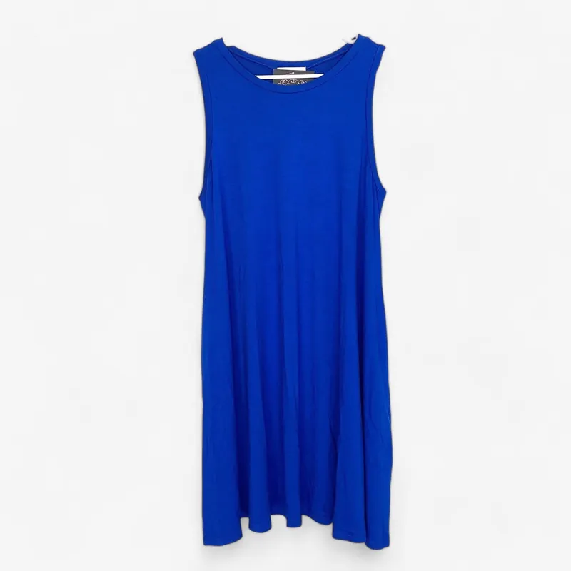 Reborn J Women's Royal Blue Sleeveless Summer Sheath Dress - Size L