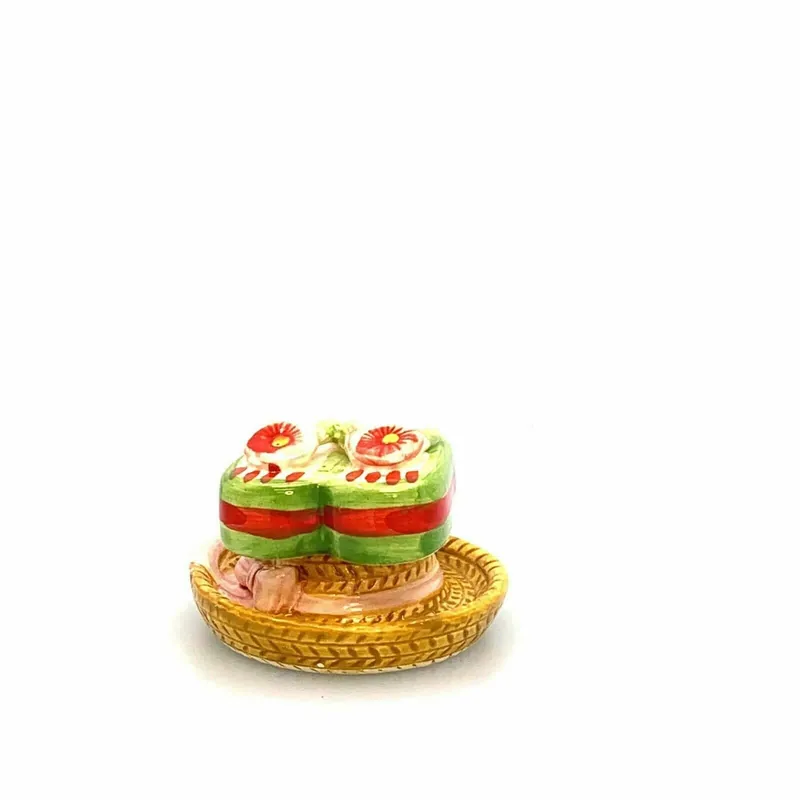 Summer Beach Flip Flop & Hat Salt And Pepper Shakers Set Ceramic - Unmarked
