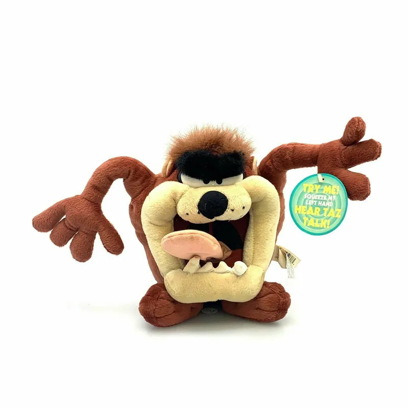 Vintage 1998 Looney Tunes Warner Bros TAZMANIAN DEVIL TALKING PLUSH Play By Play - Warner Bros.