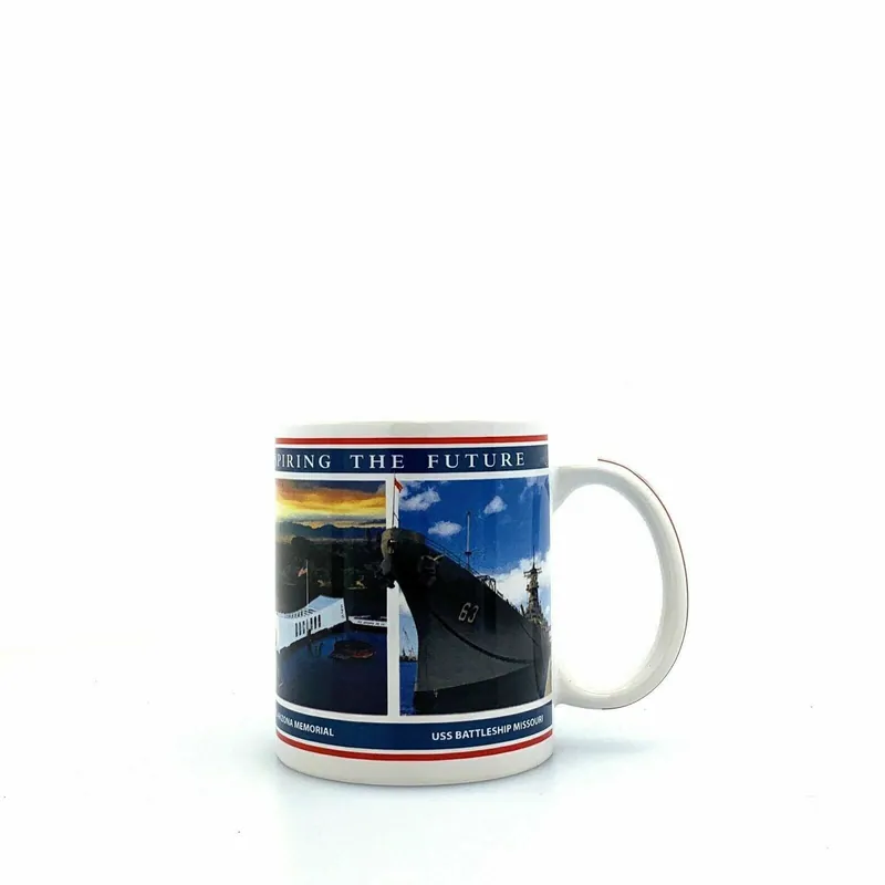 Pearl Harbor Coffee Mug Pacific Historic Parks USS Arizona WW2 Cup - Unmarked