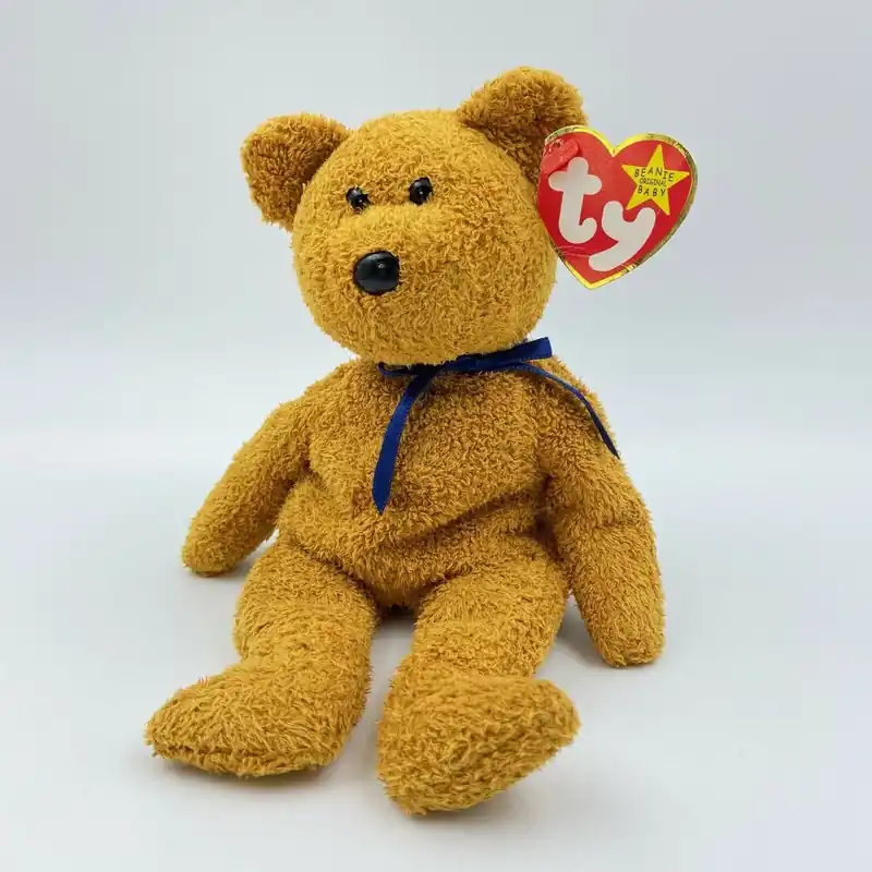 Ty Original Beanie Babies “Fuzz” The Bear 1999 EXCELLENT Condition - Tag Errors