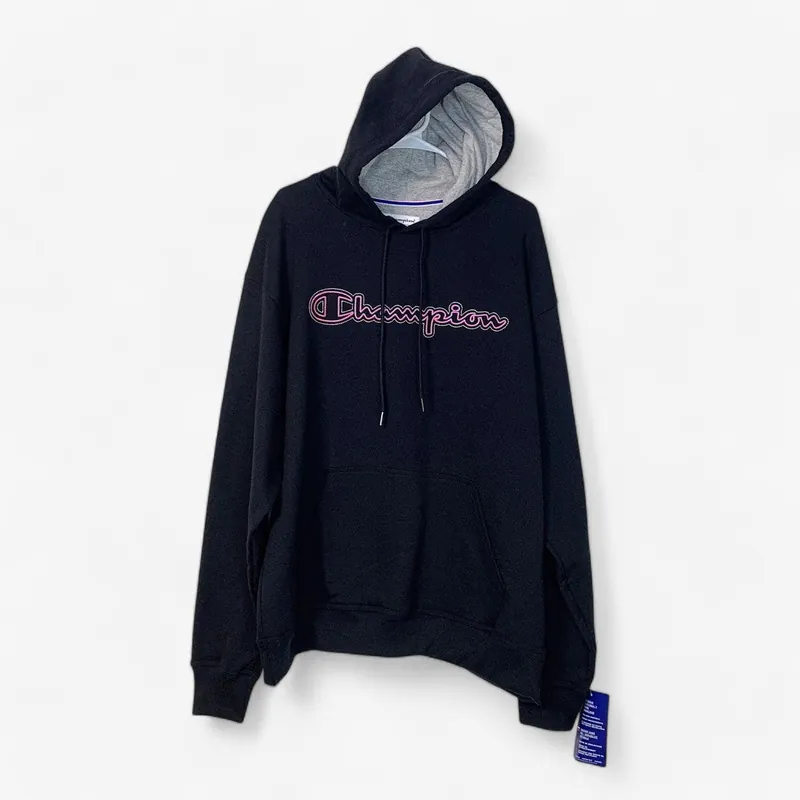 Champion Women's Gray Fleece Hoodie Sweatshirt - Long Sleeve - Size XL
