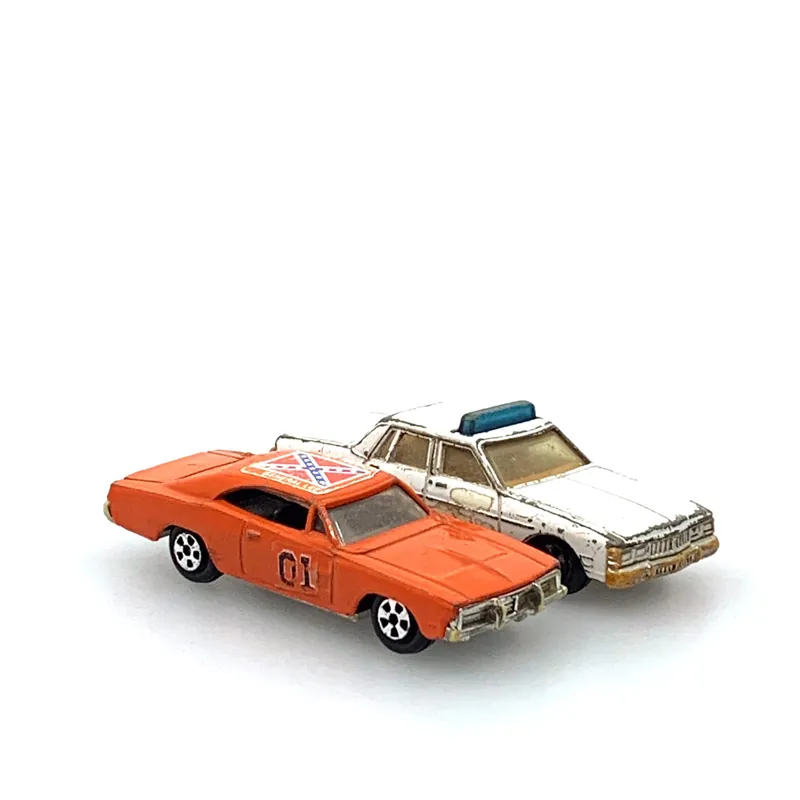 The Dukes of Hazzard General Lee Replica & Roscoe Patrol Toy Model Car 1981 ERTL 1:64 Diecast Lot ‘B’