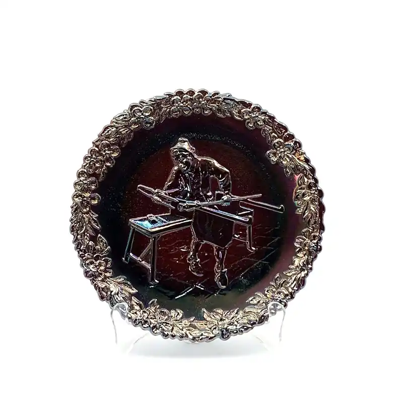 1970 Fenton Glass Collector Plate No. 1 In The Annual Series Early Craftsman Of English America - Fenton Glass Company