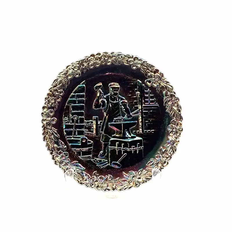 1972 Fenton Glass Collector Plate No. 3 In The Annual Series Early Craftsman of English America - Fenton Glass Company