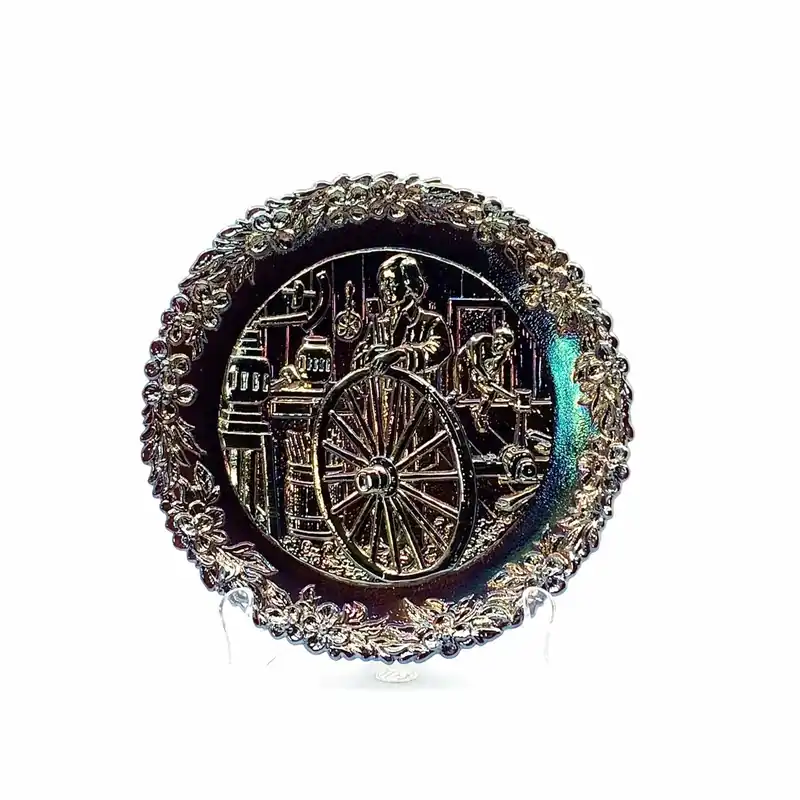 1978 Fenton Glass Collector Plate No. 9 In The Annual Series Early Craftsman of English America - Fenton Glass Company
