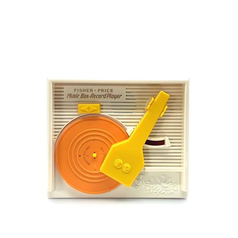 Fisher Price Music Box Record Player #1697 w/ 2 Records Vintage 1971 TESTED WORKS - Fisher-Price