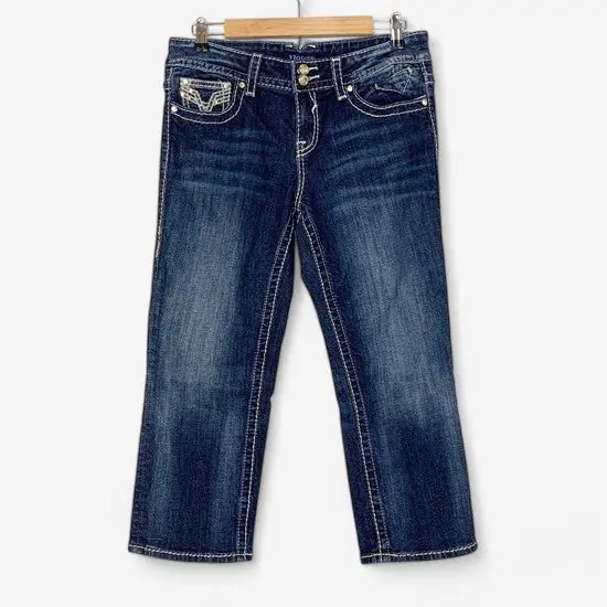 Vigoss New York Capri | Size 9/10 Length 21 | Blue Denim