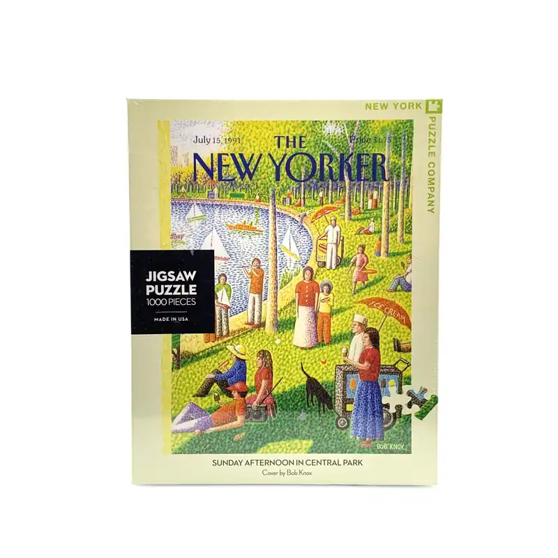 The New Yorker Cover | 'Sunday Afternoon In Central Park' Puzzle | 1000 Pc | NIB - New York Puzzle Co