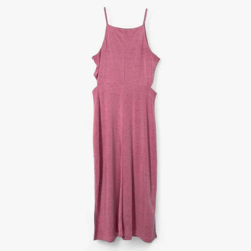 Topshop Women's Pink Bodycon Cutout Dress - Spaghetti Straps - Size 6 - Pre-Owned