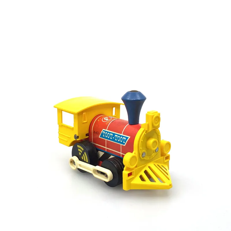 Vintage Fisher Price Toot Toot Engine Toy 643 1972 w/Box - Fisher-Price