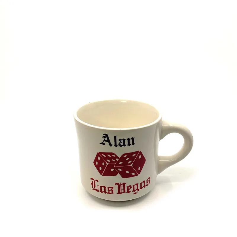 ALAN Las Vegas Dice White Ceramic Personalized Coffee Cup 10 Fl Oz - Unmarked