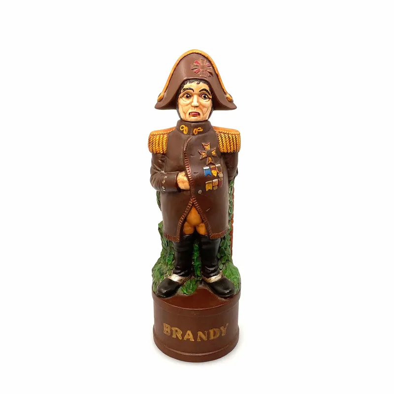 Vintage Napoleon Bonaparte Ceramic Brandy Decanter 12” - Unmarked