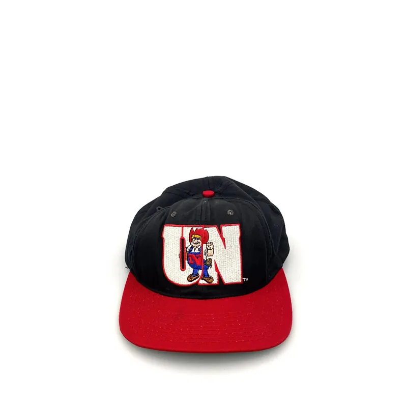 Vintage NEBRASKA CORNHUSKERS Herbie Husker Snapback Trucker Hat - Unmarked