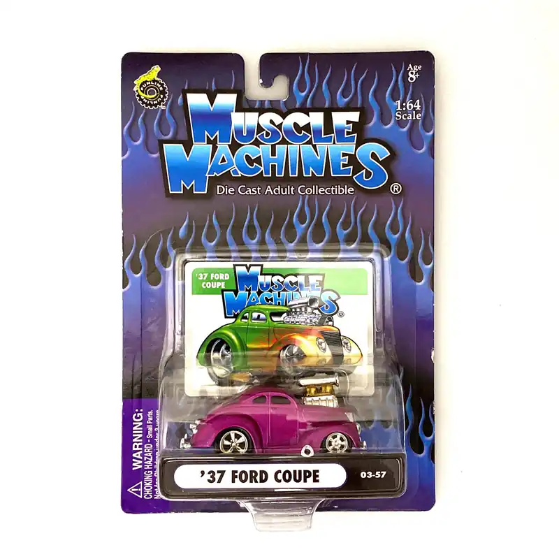 Muscle Machines '37 Ford Coupe – Stunning Purple Diecast Collectible Car for Adult Collectors – Vintage 1:64 Scale Model - Funline Merchandise Co