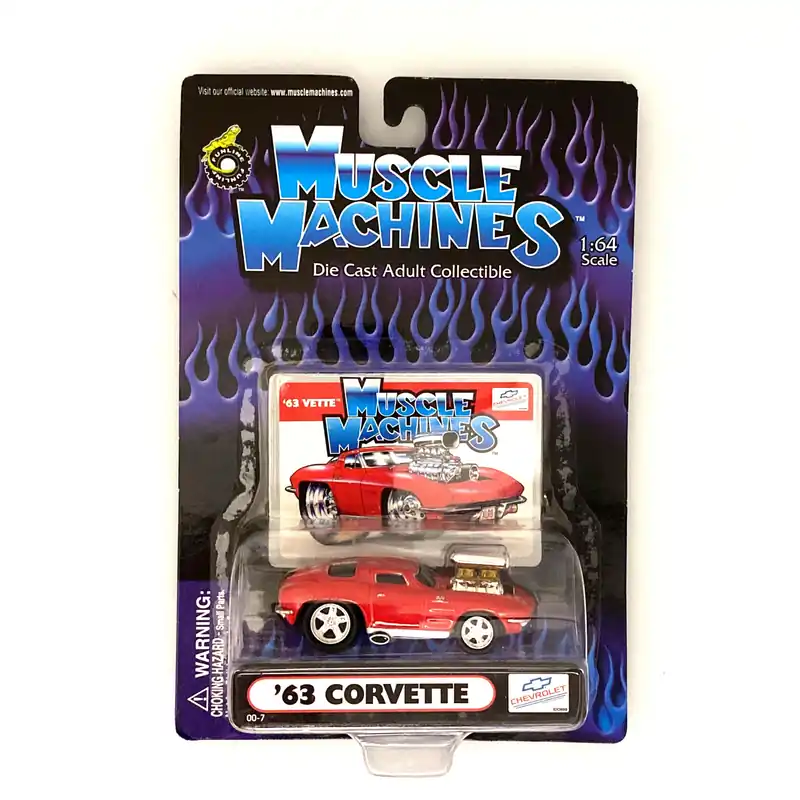 Muscle Machines Corvette Diecast Car – Stunning 1:64 Scale Model for Collectors – Perfect Gift for Car Enthusiasts – Classic Red Finish - Funline Merchandise Co