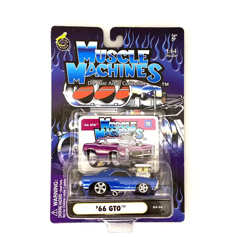 Muscle Machines GTO Diecast Car – Pristine 1:64 Scale Collectible for Car Enthusiasts – Blue Vintage Model - Funline Merchandise Co