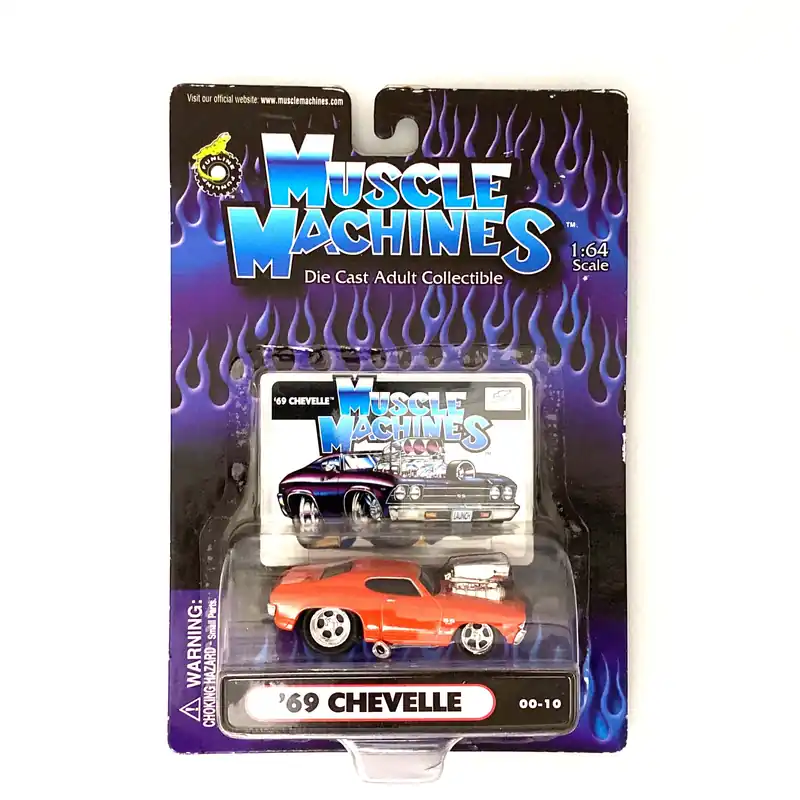 Chevelle Diecast Car – Vintage 1:64 Scale Model for Car Enthusiasts – Orange Collectible - Funline Merchandise Co