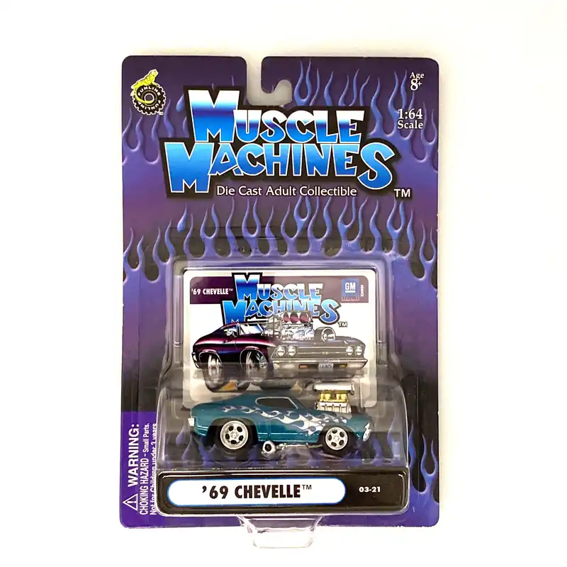 Chevelle Diecast Car – Vintage Green Collectible for Adult Enthusiasts – 1:64 Scale Model - Funline Merchandise Co