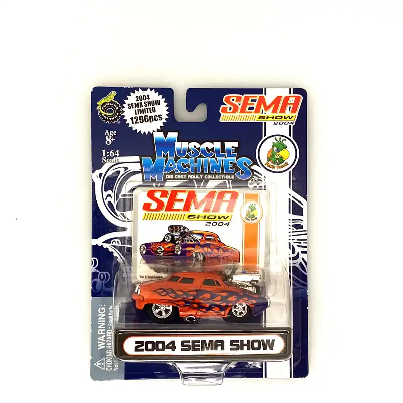 Muscle Machines Diecast Car – Limited Edition 2004 SEMA Show Collectible for Car Enthusiasts – Orange 1:64 Scale Model - Funline Merchandise Co