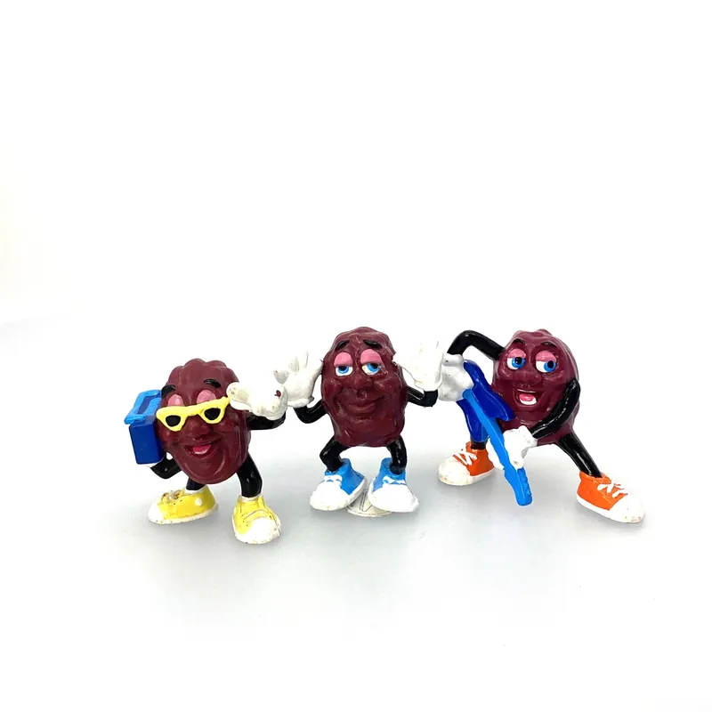 Vintage California Raisins Collectible Figurines - (3) Horns