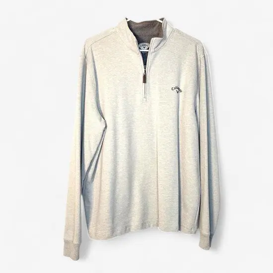 Callaway Men's Size M Gray ¼ Zip Pullover Golf Sweater