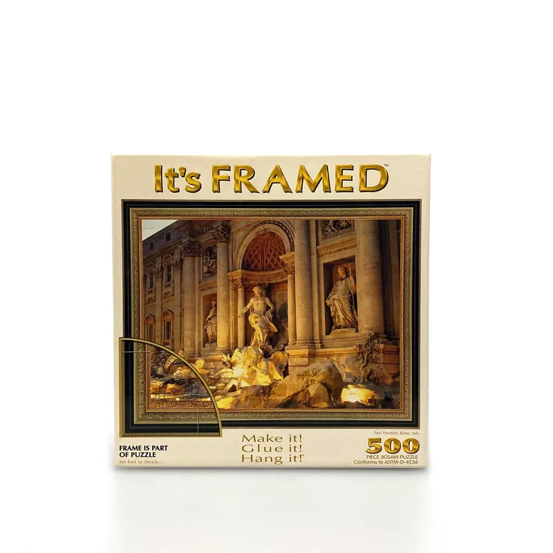 It’s Framed | Trevi Fountain Rome Italy Jigsaw Puzzle | 500 Pc | New - Milton Bradley