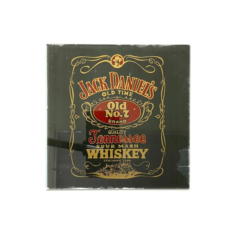 Vintage Jack Daniel’s Whiskey Glass Carnival Fair Prize Giveaway 6”x6” 1980’s - Custom Images Inc.