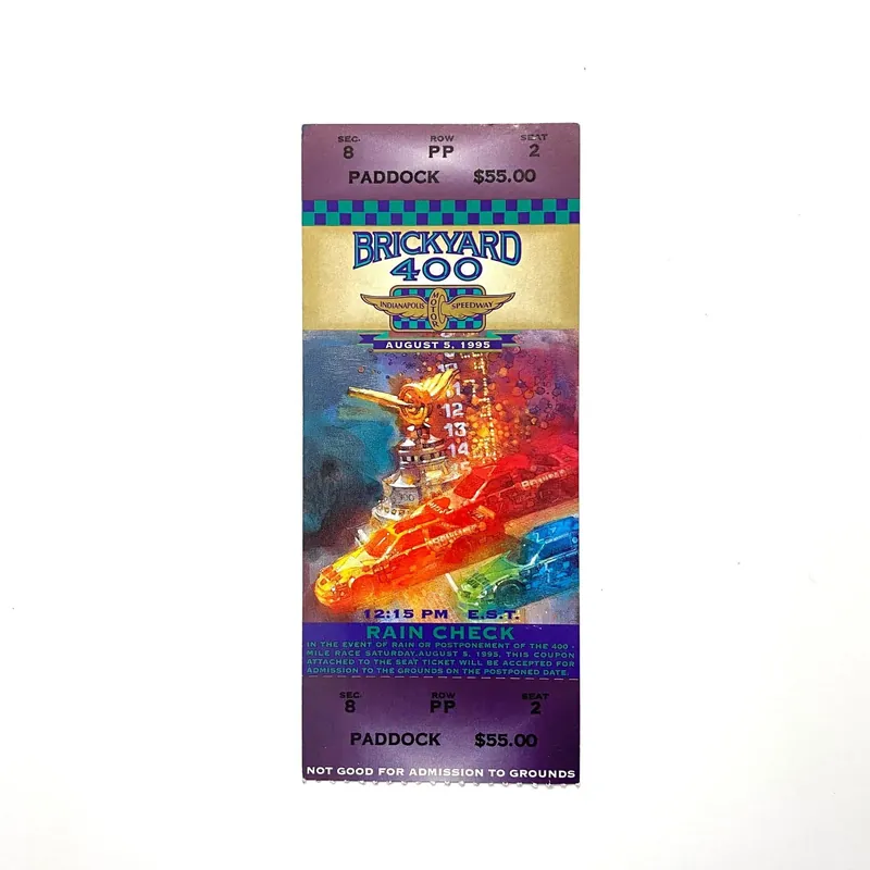 1995 Brickyard 400 Indianapolis Motor Speedway Ticket Stub - NASCAR