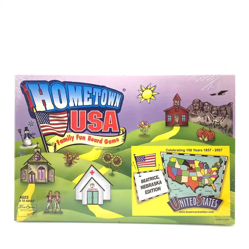 Hometown USA Family Fun Board Game “Beatrice, NE” Edition - First Choice Enterprises