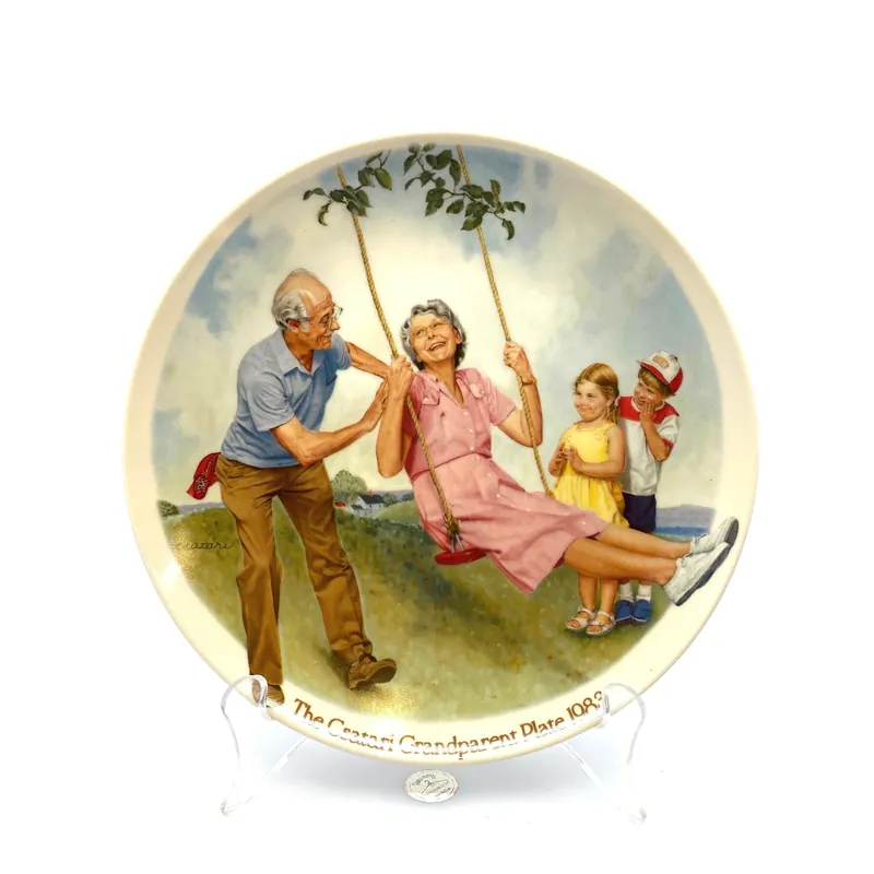 “The Swinger” RARE Joseph Csatari Grandparent Collector Plate 1983 - Edwin M. Knowles