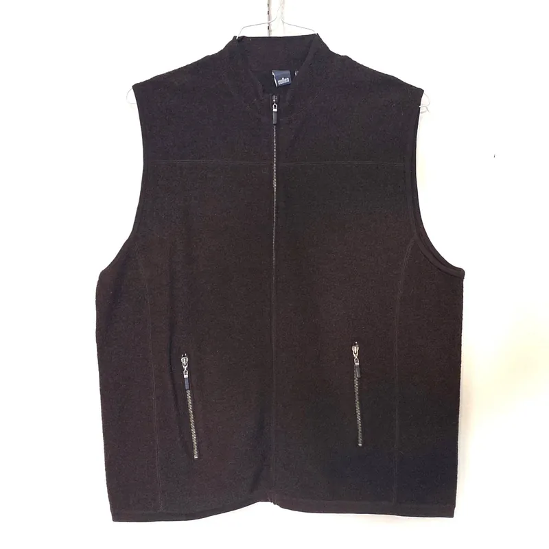 Cullen Men's Full-Zip Wool Vest - Size XL - Brown