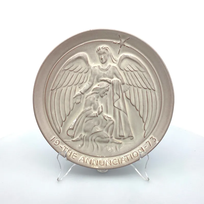 Vintage “The Annunciation” 1973 Frankoma 7” Souvenir Plate by John Frank