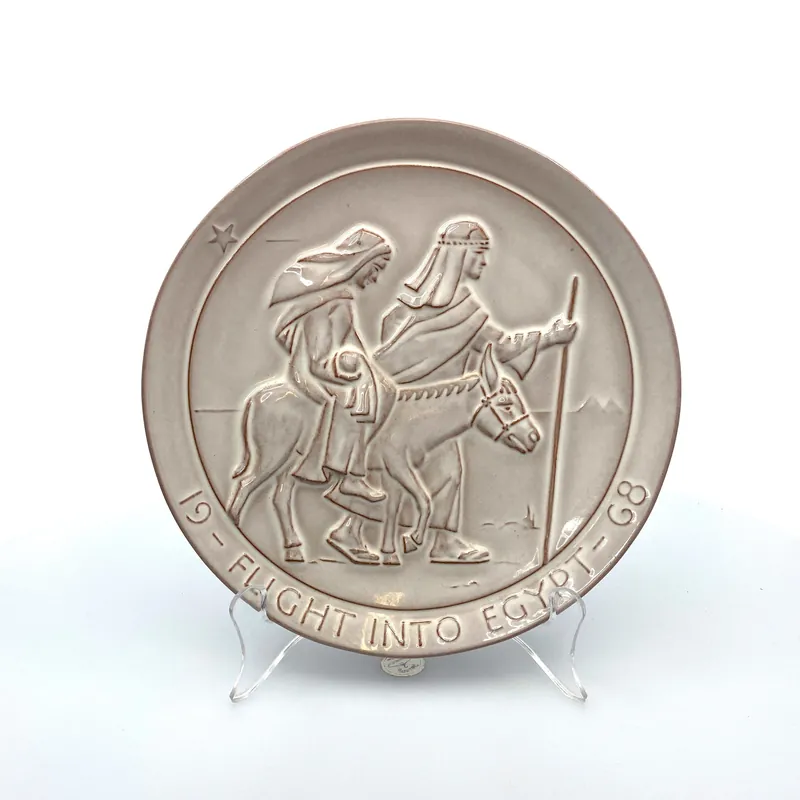 Vintage “Flight Into Egypt” 1968 Frankoma 7” Souvenir Plate by John Frank
