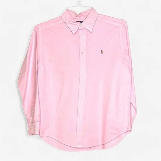 Ralph Lauren Boys' Pink Dress Shirt with Pony Logo - Long Sleeve, Size 14
