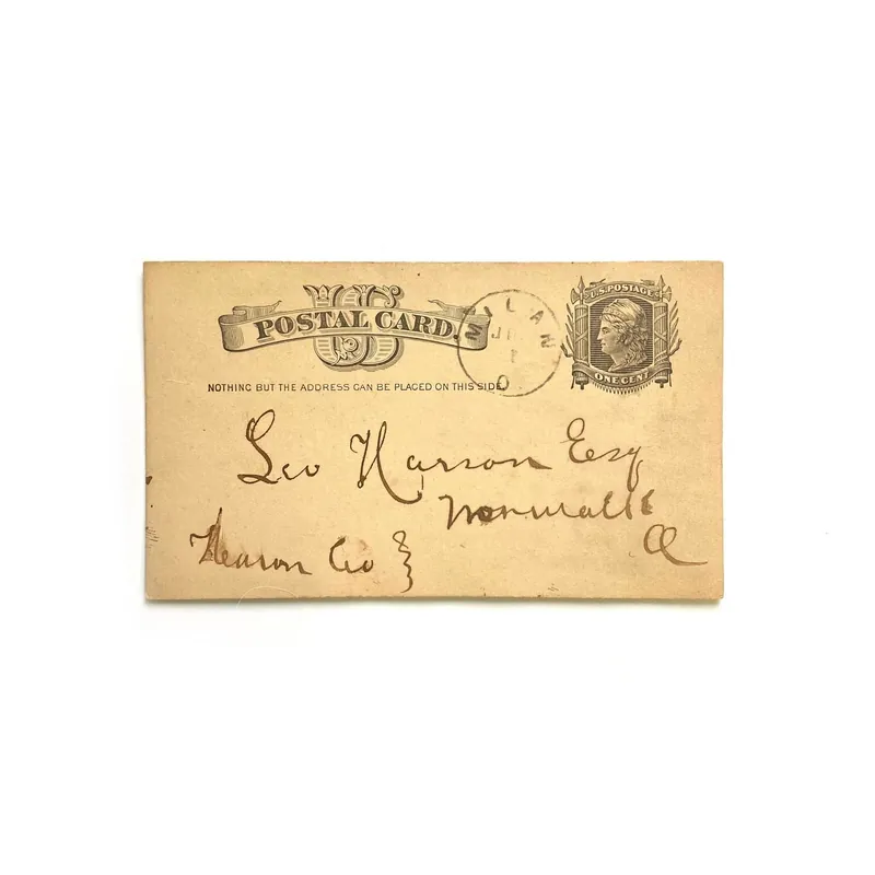 Antique “June 1, 1882” Postal Card - One Cent USA
