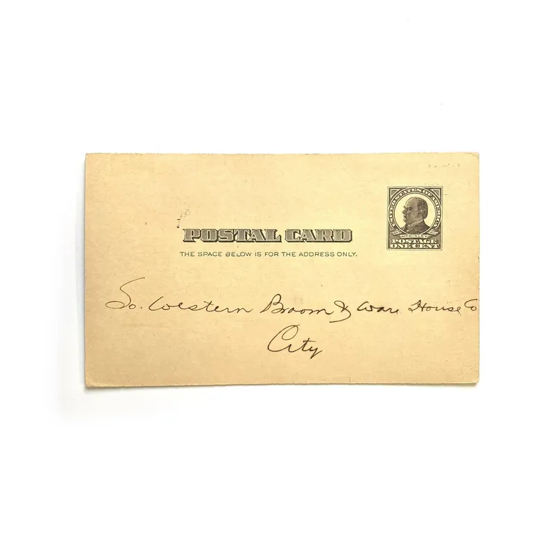 Antique Postal Card - Standard Oil Company Order Credits, 1909