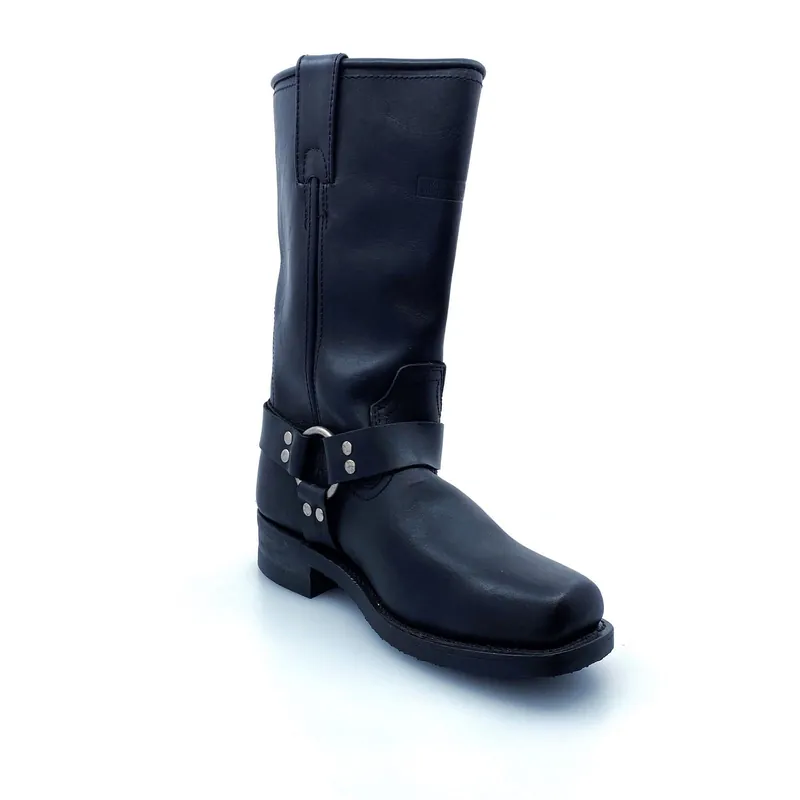 Ad Tec Womens Size 7W (Left Only) Harness Motorcycle Boot 12" Black Heavy Duty Leather 2442 NEW - AdTec