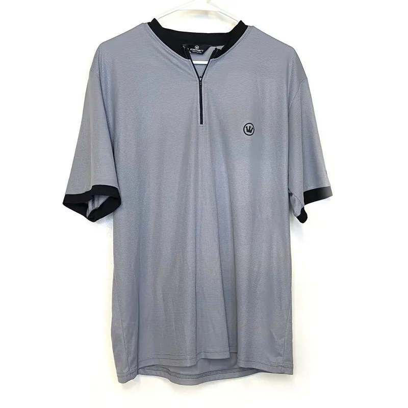 Men's Cycling Jersey - Size XL - Gray ¼ Zip - Lightweight with Back Pocket
