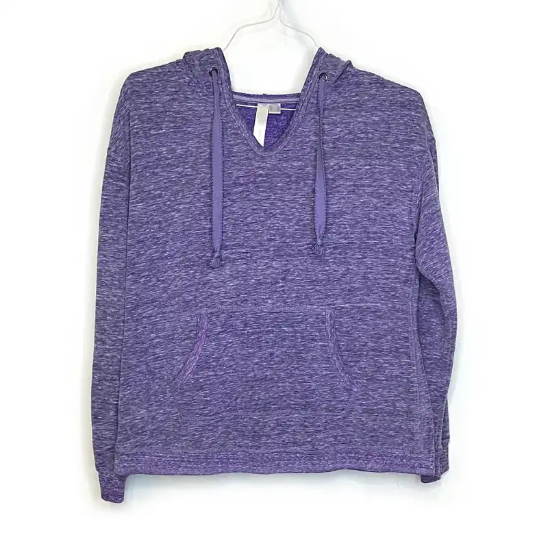 Green Tea Womens Size M Purple Hooded Sweatshirt Shirt L/s Pre-Owned