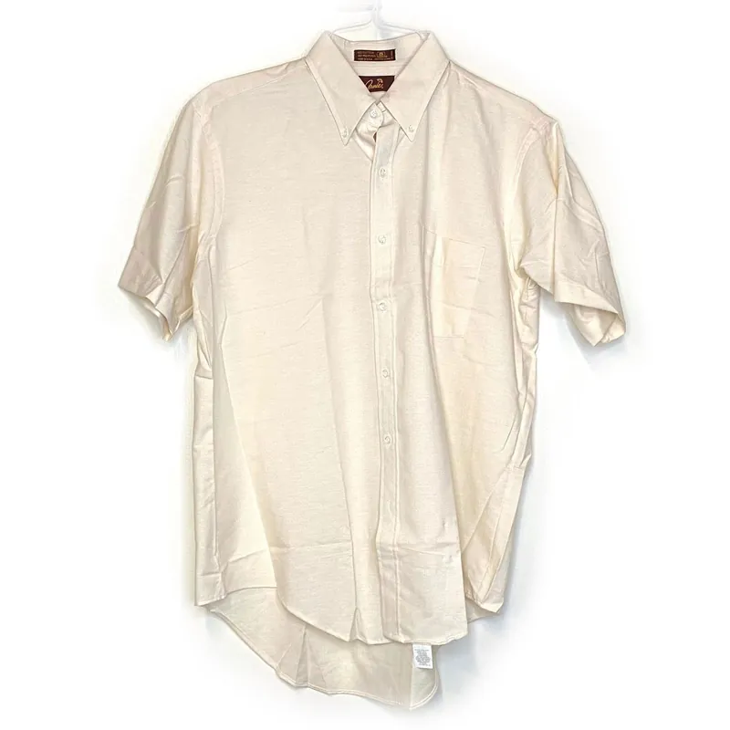 Arnie Mens Size 16½ Yellow Button-Down Full-Cut Shirt S/s Pre-Owned