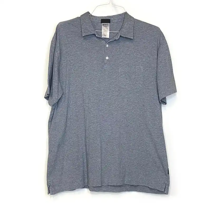 Patagonia Mens Size XL Gray Golf Polo Shirt S/s Organic Cotton Pre-Owned
