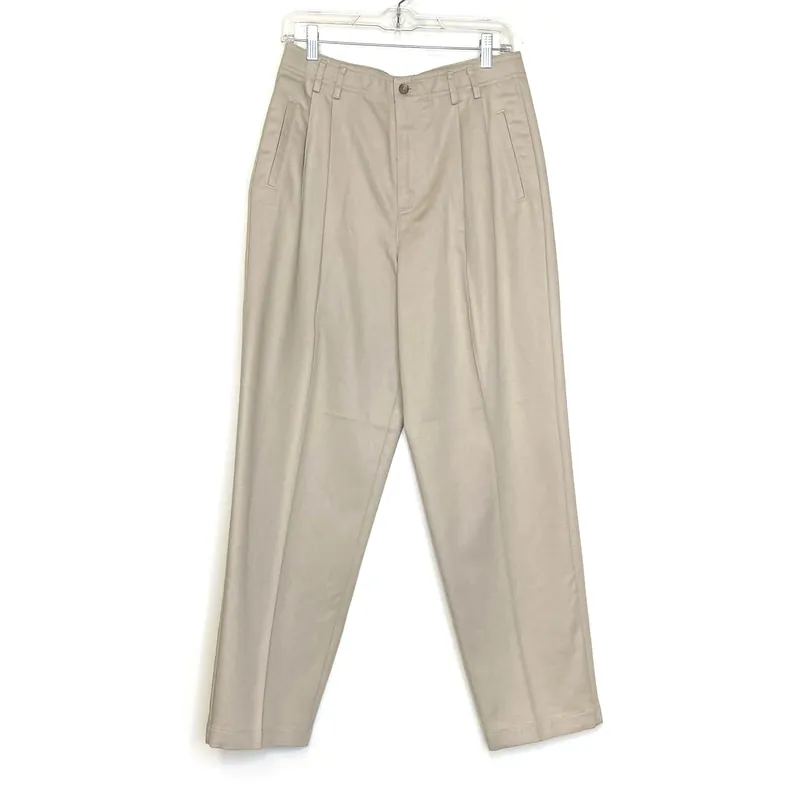 Liz Claiborne LizSport Womens Size 12 Petite Khaki Chino Pants Wrinkle-Free NWT