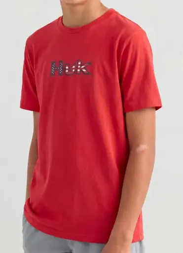 HUK® Boys' S/S America 250 Fill T-Shirt