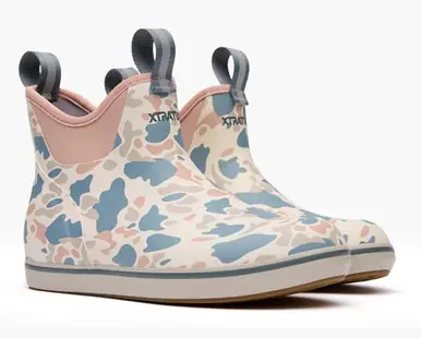 XTRATUF® Ladies' Ivory Duck Camo Ankle Deck Boots - Footwear