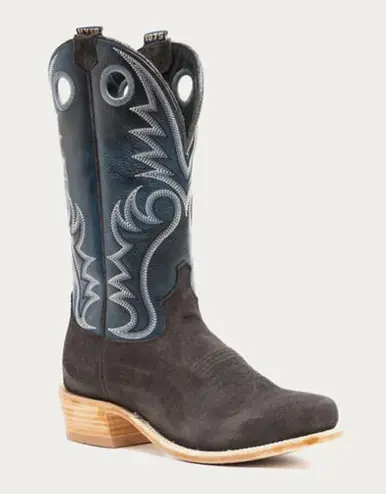 Hyer® Men's Charcoal Roughout/Blue McCune Cutter Toe Boots - Footwear