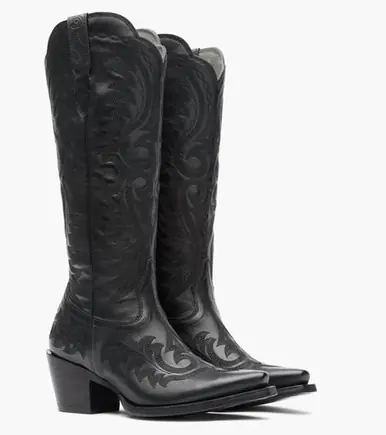 Durango® Ladies' Polished Black Onyx Crush™ 16" Western Boots - Footwear
