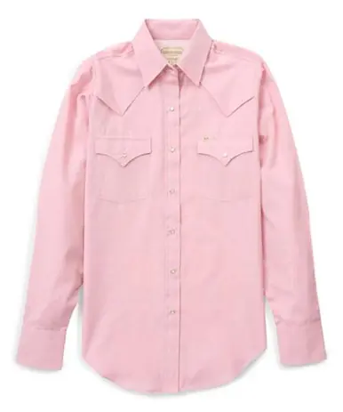 Ely Cattleman® Ladies' L/S Pink Vented Granddaddy Snap Shirt