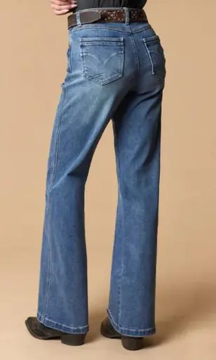 Western Blue® Ladies' HR 5-Pocket Wide Leg Jeans